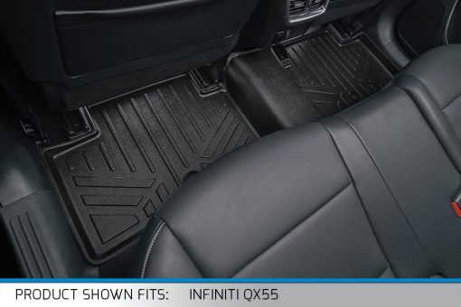 Conjunto de tapetes negros SMARTLINER a medida para 2 filas de piso compatible con Infiniti QX55 2022-2023 / Infiniti QX50 2019-2020 - Imagen 4