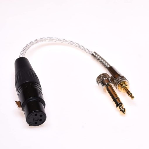 Adaptador de Audio Cable GAGACOCC de 8 Nucleos Plateado de Plata de 1/4 1/8 3.5MM Macho a 4 Pines XLR Hembra 10cm - Imagen 3