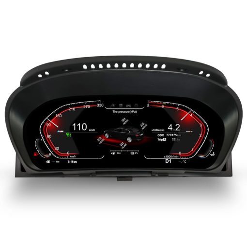 Panel de Instrumentos LCD de 12.3 Pulgadas para BMW X6 E71 E72 2007-2013 Velocimetro de Tablero Virtual Cluster Digital Pantalla Panel de Unidad Principal