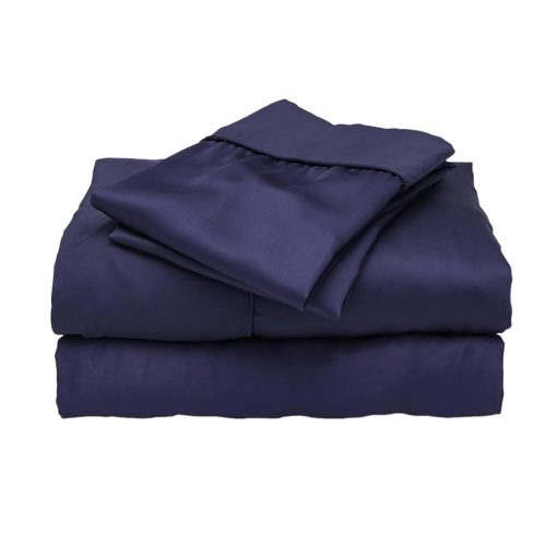 Juego de sabanas standard ettitude 100% Lyocell de bambu organico, Ocean (Azul), Full, Suaves y Transpirables, Ropa de Cama, Sostenible, Saten, Tela de Origen Vegetal, Extra Profundos