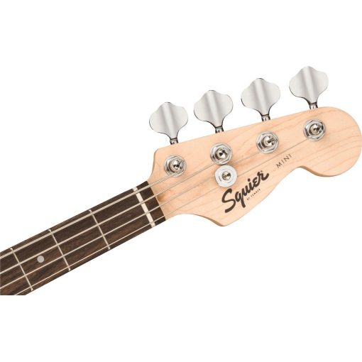 Bajo de Escala Corta Squier by Fender Mini Precision con Garantia de 2 anos, Diapason de Laurel, Maquinas de Afinacion Selladas y Pastilla de Bobina Dividida, Mango de Arce, Negro - Imagen 5