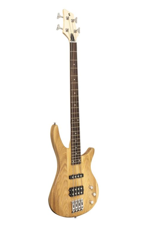Bajo de 4 Cuerdas Stagg, Diestro, Natural, Tamano Completo (SBF-40 NAT)
