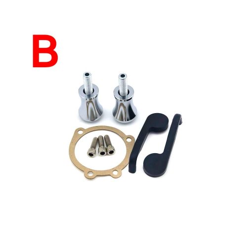 Kit de Filtro de Aire de Admision Turbina Cromado para Motocicleta Harley Dyna 2000 - 2017 Softail 2000 - 2015 Touring 2000 - 2007 Articulo de Ajuste - B (Rojo) - Imagen 6