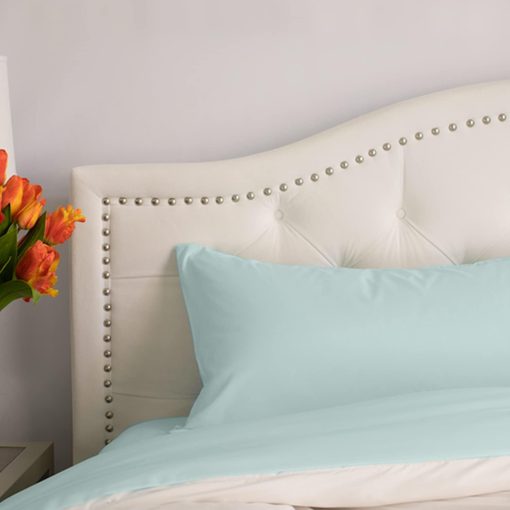 Juego de sabanas PeachSkinSheets Beach Blue - Nivel de Suavidad de 1500tc - Sabanas extrasuaves para dormilones calurosos y sudores nocturnos - Tamano Queen