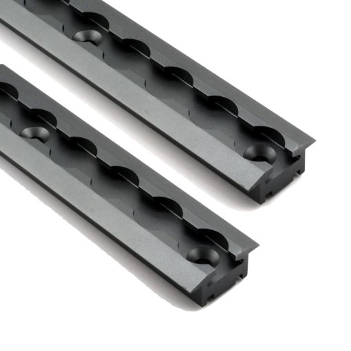 Riel en L de Aluminio T-6 Anodizado Gris de 48" VanEssential (Recesado Profundo HD 1/2 pulgadas) - Paquete de 2