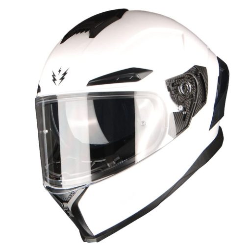 Casco de motocicleta integral 1Storm con doble visera de proteccion solar blanco puro + intercomunicador para motocicleta - Imagen 7