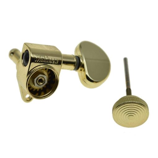 Clavijas de Bloqueo Wilkinson 3x3 Estilo ROTO para Guitarra Tamano Completo Clavijas de Afinacion de Bloqueo Llaves de Afinacion para Guitarras Les Paul de EE. UU. o Acusticas Oro - Imagen 4