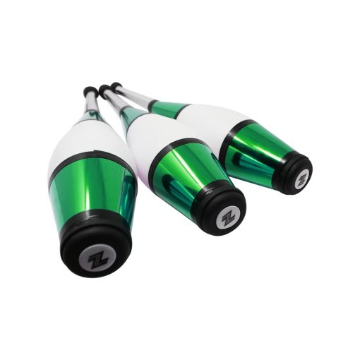Set de 3 Clavas de Malabares Zeekio Pegasus - Calidad Premium - De Principiante a Profesional - Todo Verde - Imagen 6