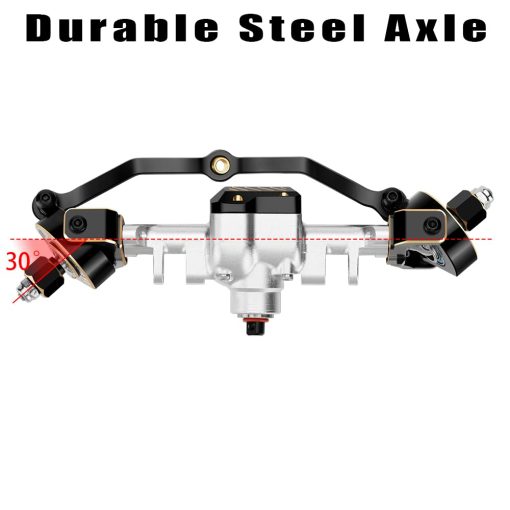 Kit de Eje de angulo de Ackerman de Laton para 1/18 TRX4M Juego de Ejes Delantero y Trasero de Aluminio con Bloques de Direccion de Laton para Coche de Crawler RC Accesorios de Actualizacion (Plata) - Imagen 6