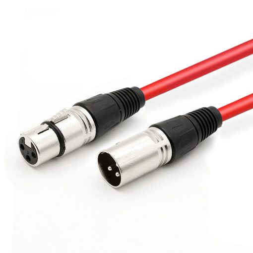 Cable de 50 pies XLR DREMAKE para Microfono, Escenario, DJ, Pro, Estudio - Rojo