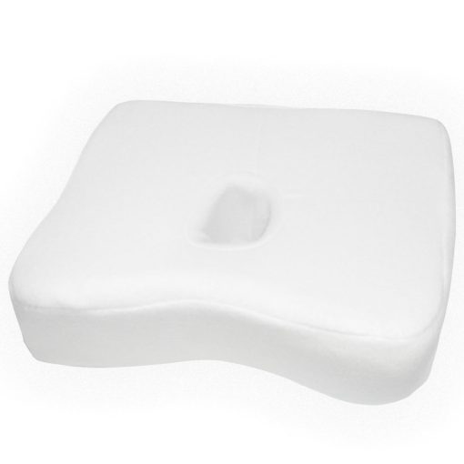 Almohada para perforacion de orejas para dormir de lado - Almohada de dormir de lado con agujero para la oreja para apoyo del cuello y alivio del dolor (Almohada de espuma viscoelastica mediana con funda de sherpa)