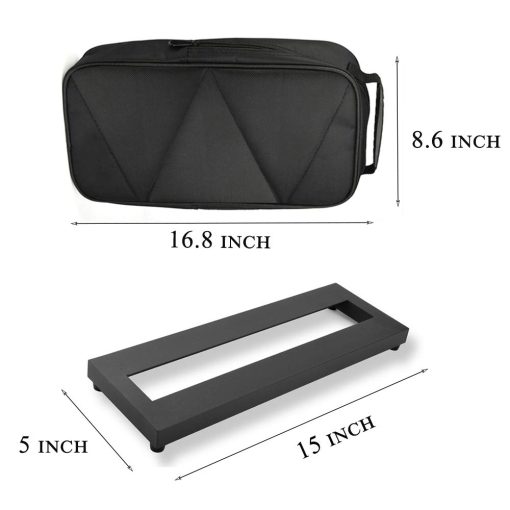 Pedalera para Pedales de Efectos de Guitarra Bajo Pequena Mini Pedalera con Bolsa de Transporte, 2PCS Cinta para Pedalera 15 x 5 pulgadas - Imagen 5