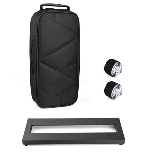 Pedalera para Pedales de Efectos de Guitarra Bajo Pequena Mini Pedalera con Bolsa de Transporte, 2PCS Cinta para Pedalera 15 x 5 pulgadas