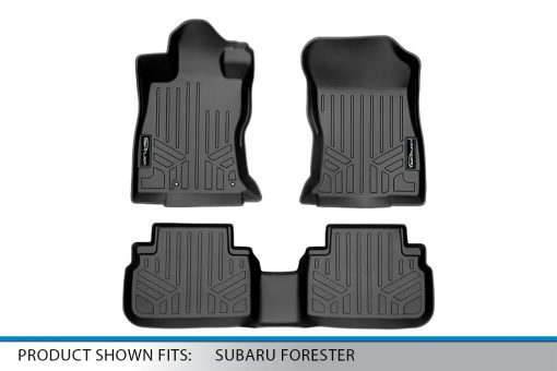 Juego de alfombrillas personalizadas SMARTLINER de 2 filas en negro para Subaru Forester 2019-2021 - Imagen 5