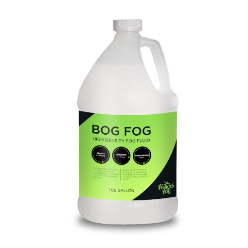 Liquido de niebla Froggy's Fog Bog, densidad alta, fluido de niebla de larga duracion para maquinas de niebla a base de agua, perfecto para profesionales festivos y caseros, parques tematicos y disenadores de iluminacion, 1 galon