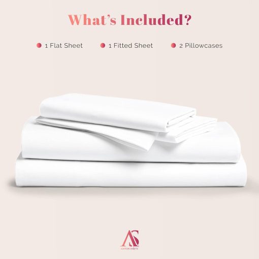 Juego de sabanas Ashton 100% algodon egipcio Split King para cama ajustable - 1000 hilos 5 PC Juego de sabanas blanco superior Split King para cama Sleep Number, 16" bolsillo profundo sabana de lujo suave de enfriamiento - Imagen 5