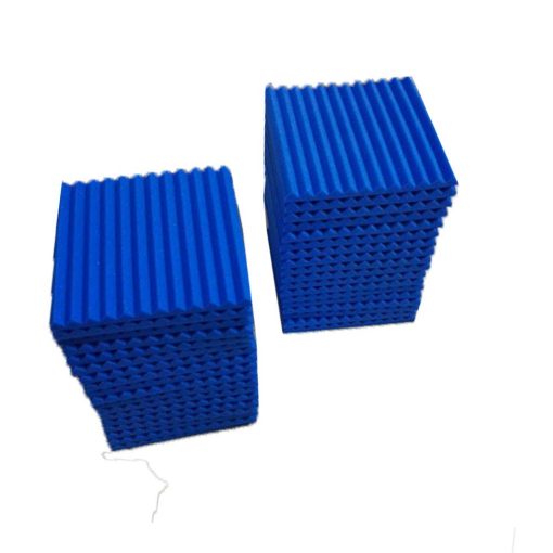 50 Pack Paneles Acusticos Espuma Absorbentes de Sonido para Paredes Paneles de Aislamiento Acustico Cuna para Estudio Casero Techo, 1" X 12" X 12" (50Pcs, Negro y Azul) - Imagen 7