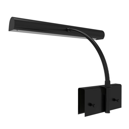 Lampara de Piano Cocoweb 14", LED, Ajustable, Iluminacion de Calidad en Negro con Detalles en Laton, Paquete de Bateria Recargable - GPLEDV-14D-BP4 - Imagen 3