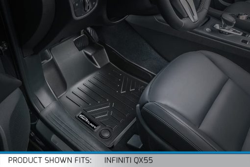 Conjunto de tapetes negros SMARTLINER a medida para 2 filas de piso compatible con Infiniti QX55 2022-2023 / Infiniti QX50 2019-2020 - Imagen 2