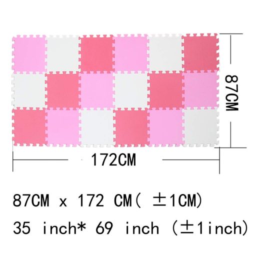 MQIAOHAM Tapetes Protectores para Interiores/Exteriores - Tapetes de Piso Reversibles Entrelazados Adecuados para Gimnasio, area de Juegos, Ejercicio, Yoga Blanco Rosa 101103109 - Imagen 3