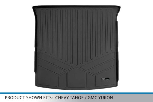SMARTLINER Forro de carga personalizado negro detras de los asientos de la 2da fila compatible con Chevrolet Tahoe/GMC Yukon 2021-2023 - Imagen 3