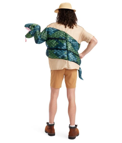 Disfraz Divertido de Guardian de Zoologico de Tipsy Elves con Serpiente Boa Constrictor de Peluche Estilo de Titere de Brazo para Hombre Talla Grande - Imagen 2
