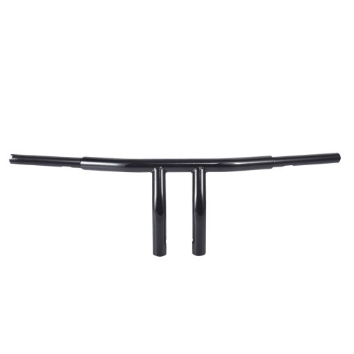 Manillar en T de 10'' de Altura 1-1/4'' para Harley 96-17 Sportster Dyna Softail Negro Brillante