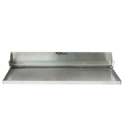 Estacion de trabajo Pit Posse 610 con bandeja abatible y estante de gabinete 32" para herramientas - Hecho en EE. UU. - Accesorio para tienda automotriz en garaje, remolque de carga cerrado o carrera - Organizador de almacenamiento de aluminio (Plata) - Imagen 4