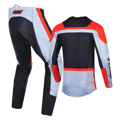 Conjunto de Jersey y Pantalon de Motocross Willbros para Moto Offroad MX Equipo de Carreras para Hombres Adultos Negro Gris Rojo (Jersey S Pantalon 30) - Imagen 4