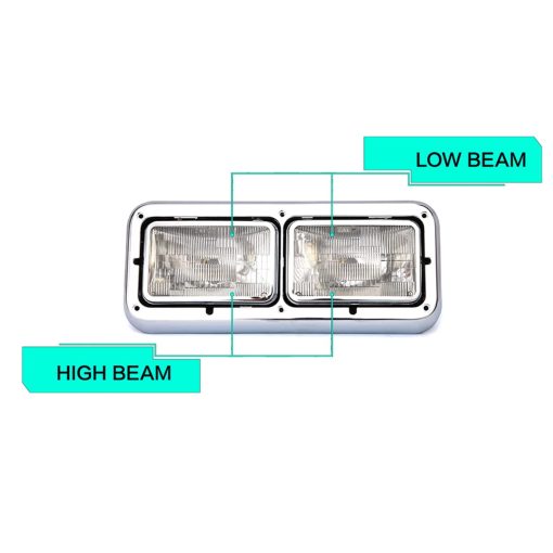 Faros delanteros para PETERBILT 379, Conjunto de faros delanteros para el lado del conductor y del pasajero SEPEY para PETERBILT 379/KENWORTH W900, Aprobados por el DOT, un par - Imagen 3