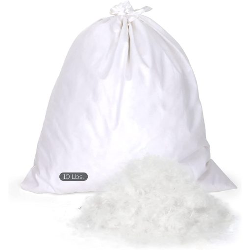 Relleno de Plumas de Ganso 10/90 East Coast Bedding - Blanco y Gris - Relleno de Calidad Premium para Almohadas, Edredones, Cojines de Sofa, Tapiceria - Certificado RDS - Disponible en 5, 10, 20 lbs