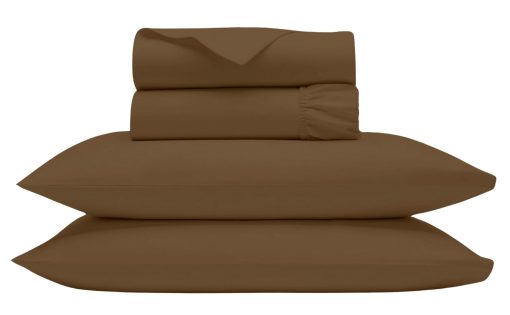 Juego de Sabanas Bluemoon Homes King Size 100% Algodon Egipcio Extra Profundo - Sabanas King Size de 1000 Hilos, Juego de 4 Piezas de Sabanas King Size, Para Colchones de Hasta 18", Ropa de Cama de Lujo, Taupe