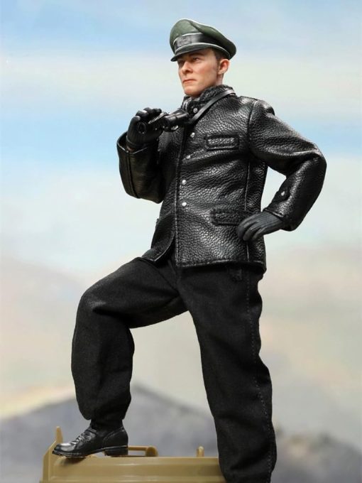 Figura de Accion de Escala 1/12 de 6 Pulgadas de Regalo de Juguetes Modelo de Capitan de Tanque del Equipo de la Bandera de la Guardia Alemana de la Segunda Guerra Mundial, Negro - Imagen 6