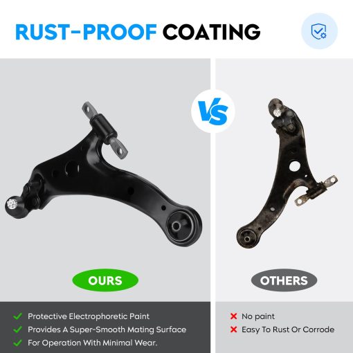 Brazos de control inferiores delanteros con rotulas para Toyota Sienna GAS 2004-2010, Kit de suspension MS86169 MS86170 juego de 2 piezas - Imagen 3