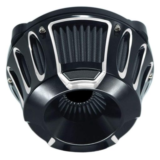 Filtro de admision de aire para motocicleta, limpiador de aire CNC Negro para Harley Touring Street Glide 2008 - 2016 Softail 2016 - 2017 - Ajuste - C - Imagen 3
