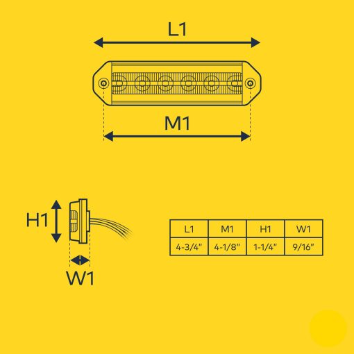 4pc PlanarFlash 6W Luz Intermitente Estroboscopica LED AMBAR BLANCA [Ultra Plana] [SAE CLASE 1] [72 Modos de Destello] [Sincronizacion de Multiples Unidades] [Montaje en Superficie] Luz de Rejilla de Emergencia Amarilla para Vehiculo de Policia de Camion - Imagen 7