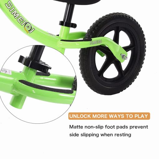 Bicicleta de Equilibrio SIMEIQI de 12" para Ninos y Ninas de 2 a 5 Anos Sin Pedales Bicicleta de Entrenamiento de Equilibrio para Ninos Pequenos - Imagen 6