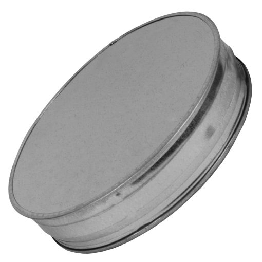 Capuchon de Extremo de Conducto de Acero Galvanizado de 10" para Ventilacion - Capuchon para Secadora - Tapon Metalico Redondo - Conexion de Conducto Metalico - Capucha de Tiro Reutilizable