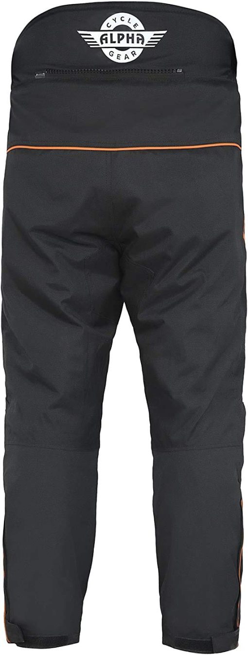 Pantalones de Moto para Todas las Temporadas para Hombre Motocross Offroad Overpants Touring Aventura Dual Enduro Impermeables con Armadura CE (NARANJA, Cintura 42"-44" Entrepierna 34") - Imagen 6