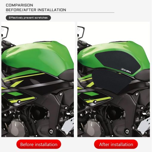Protector de tanque de combustible lateral para Kawasaki Ninja ZX-6R / ZX-636 ZX6R ZX636 2013-2023 Accesorios de Motocicleta Pegatina de Protector de Tanque Calcomanias Adhesivas de Goma de Rodilla de Gas Tanque Pad - Imagen 4