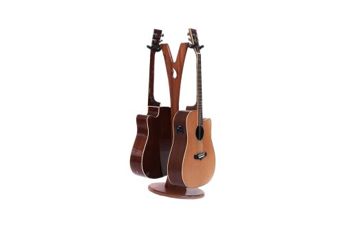 Soporte de guitarra acustica y electrica de madera Ruach GS-1 - Caoba - Imagen 4