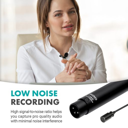 Microfono Lavalier Movo LV4-O con Phantom Power Omnidireccional XLR - Ideal para Filmar, Podcast, Livestream, Entrevistas o Grabaciones en YouTube - Imagen 7
