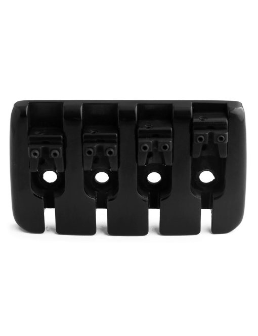 Puente para Bajo de 4 Cuerdas Estilo A Carga Superior con Selletas de Zinc para Bajo Jazz Electrico P Bajo Negro de Alto Peso - Imagen 8