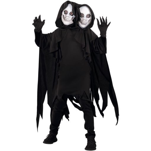 Disfraz de Ghoul para Ninos, Disfraz Cool Ghoul, Disfraz de Halloween para Ninos Escalofriante, Disfraces de Cara de Fantasma Para Ninos, Disfraz de Demonio para Ninos