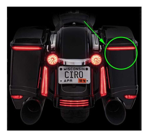 Luces LED Bag Blades Ciro, para modelos Harley FLHT FLTR '97-'13, ambar 40028 - Imagen 3