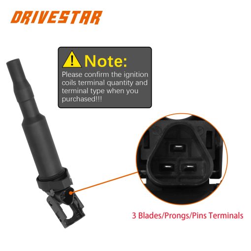 DRIVESTAR 6pcs Paquete de Bobinas de Encendido para BMW X3 X5 128i 328i 330i 3.0L 4.4L Reemplazo para 0221504470 UF-592 12137594937 - Imagen 3