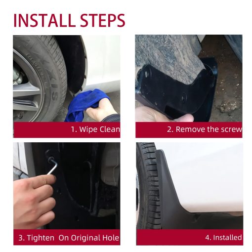 Juego de guardabarros para Volvo XC90 2016-2021 Accesorios Salpicaderas de barro Guardabarros 2017 2018 2019 2020 Delanteros y traseros 4pcs - Imagen 5