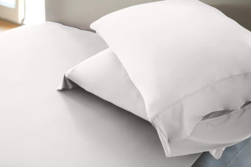 Juego de sabanas SHEEX Active Comfort, sabanas refrescantes y comodas con 1 sabana plana, 1 sabana ajustable y 2 fundas de almohada tamaño King, King/California King, Blanco Brillante - Imagen 7