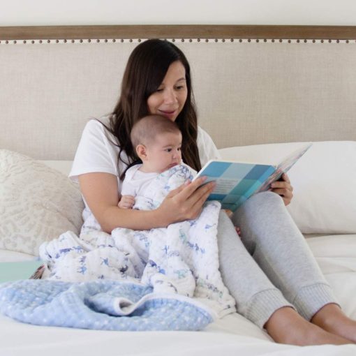 Manta de algodon muselina 100% aden + anais para cuna, para recien nacidos y ninos pequenos, manta de guarderia para ninos y ninas, regalo de registro de bebes y baby shower - Estrella en ascenso - Imagen 3