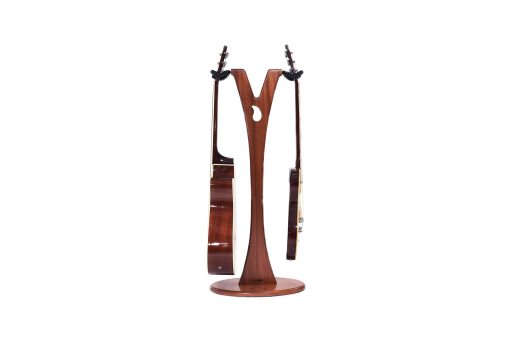 Soporte de guitarra acustica y electrica de madera Ruach GS-1 - Caoba - Imagen 3